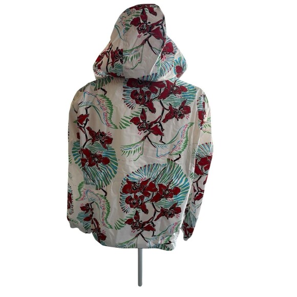 Levi’s Women Floral Windbreaker Rain Pullover L VSCO Preppy Gorpcore 90’s Retro - Picture 5 of 13